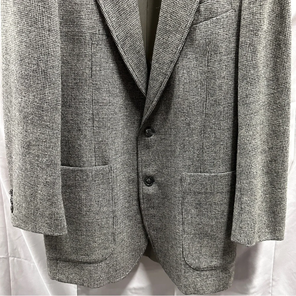 Vintage Angels Flight Tobias‎ Kotzin Men’s 40R Blazer Jacket Gray Wool Tweed USA
